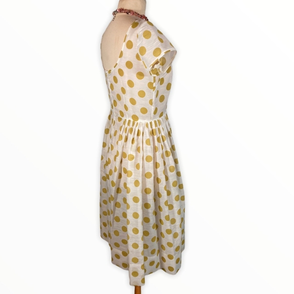 Cream and Gold Polkadot Dress Sold - Picture 4 of 4